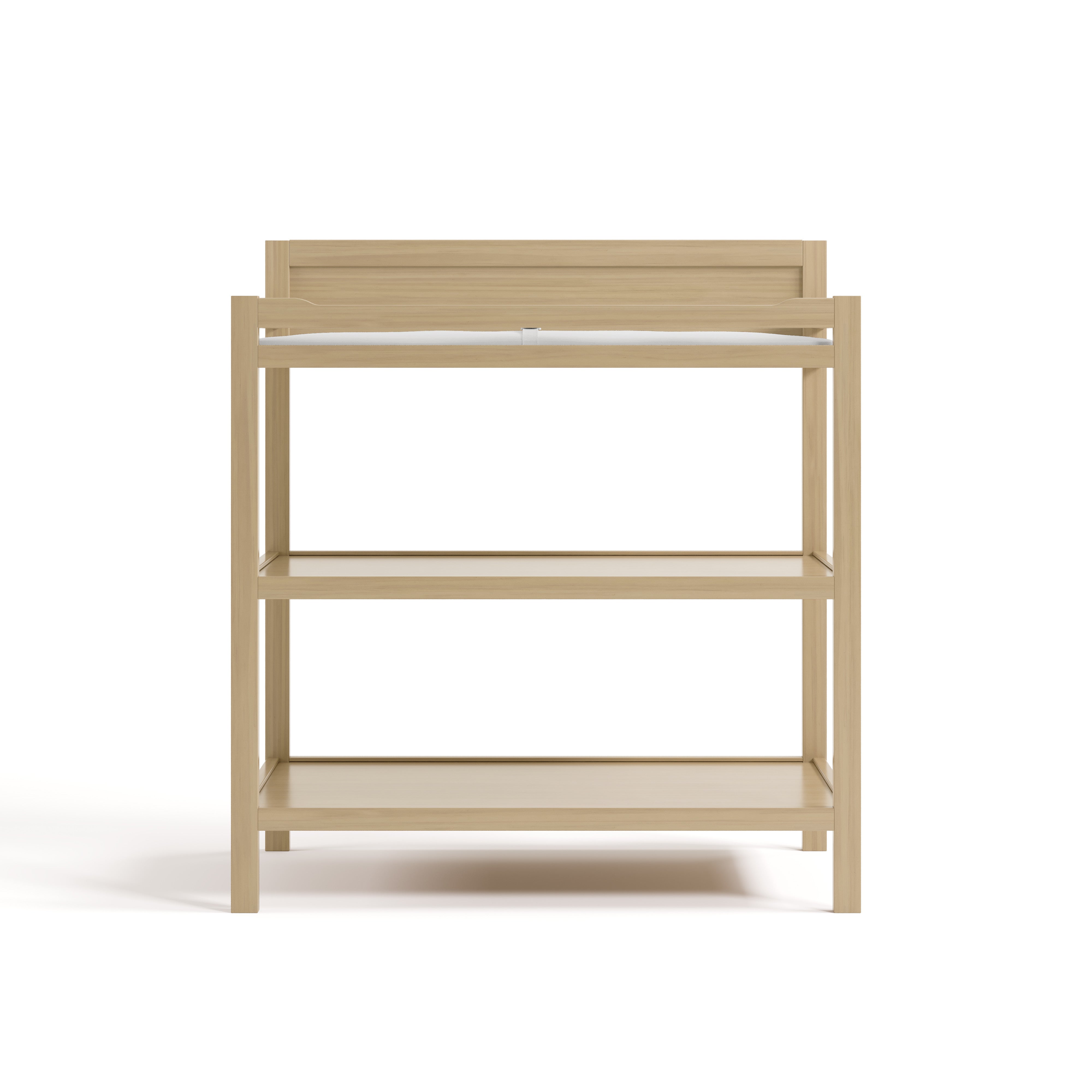 Front view of Alpine changing table in driftwood