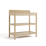 Angle view of Alpine changing table in driftwood