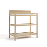 Angle view of Alpine changing table in driftwood