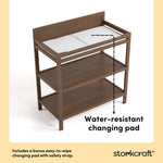 Alpine hazelnut changing table changing pad callout
