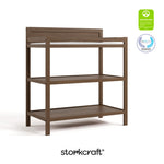 Alpine hazelnut changing table with GGG and PTPA logos on top right