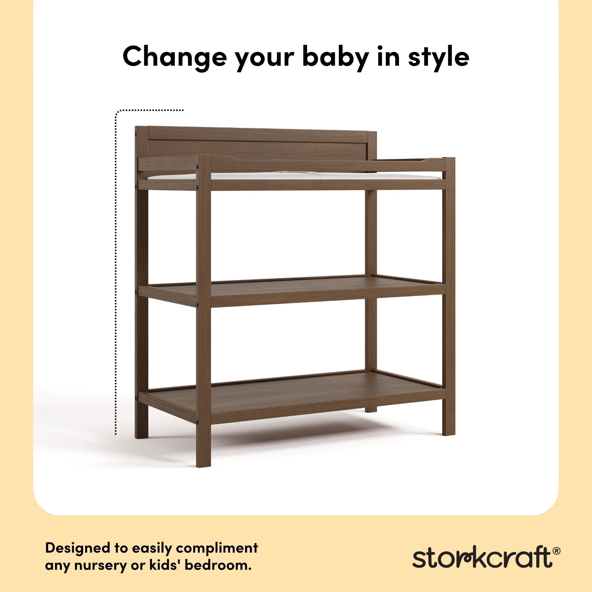 Alpine hazelnut changing table style callout