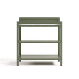 Front view of Alpine changing table in olive