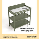 Alpine olive changing table changing pad callout