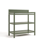 Angle view of Alpine changing table in olive