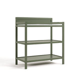 Angle view of Alpine changing table in olive