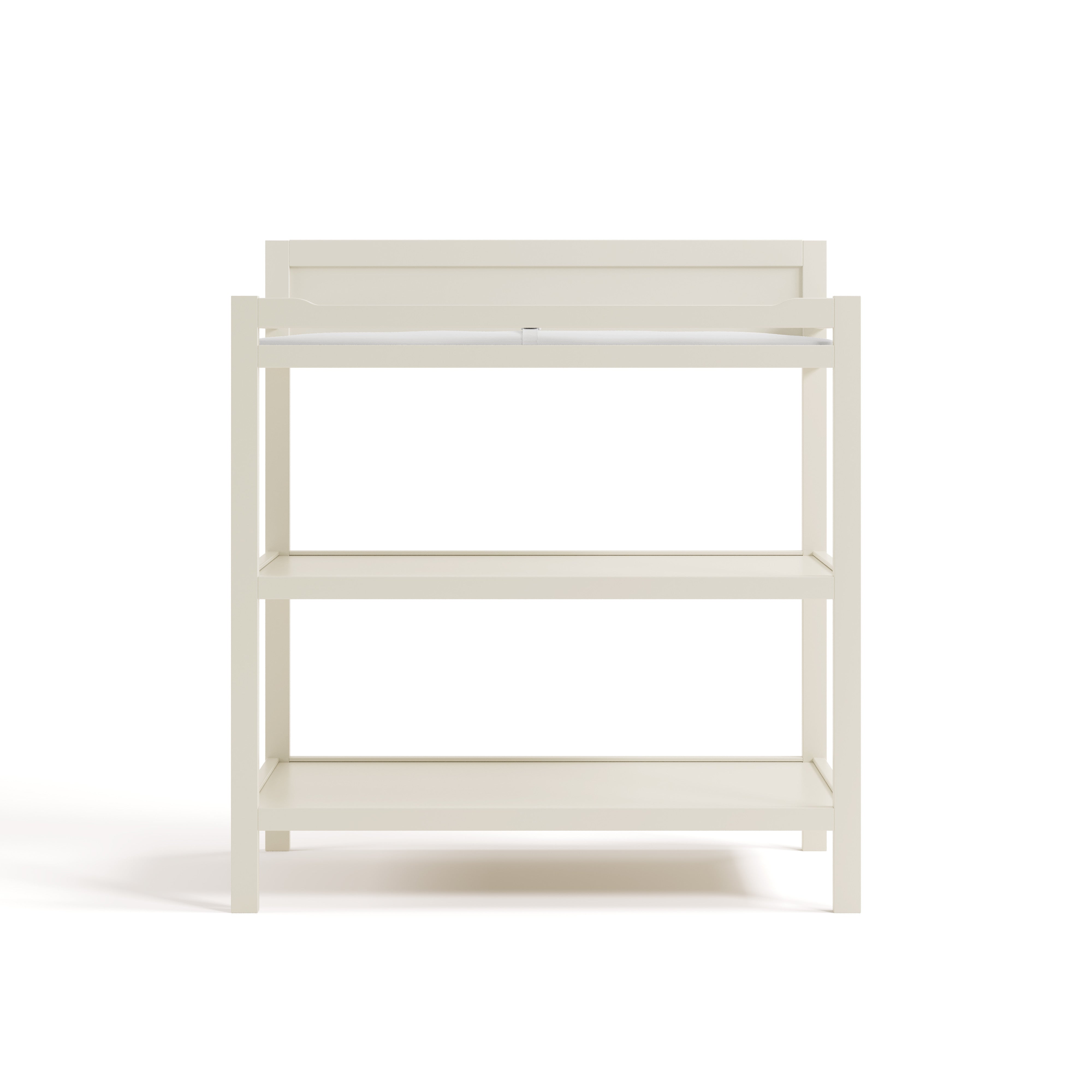 Front view of Alpine changing table in frosted oat