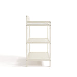 Side view of Alpine changing table in frosted oat