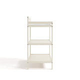 Side view of Alpine changing table in frosted oat