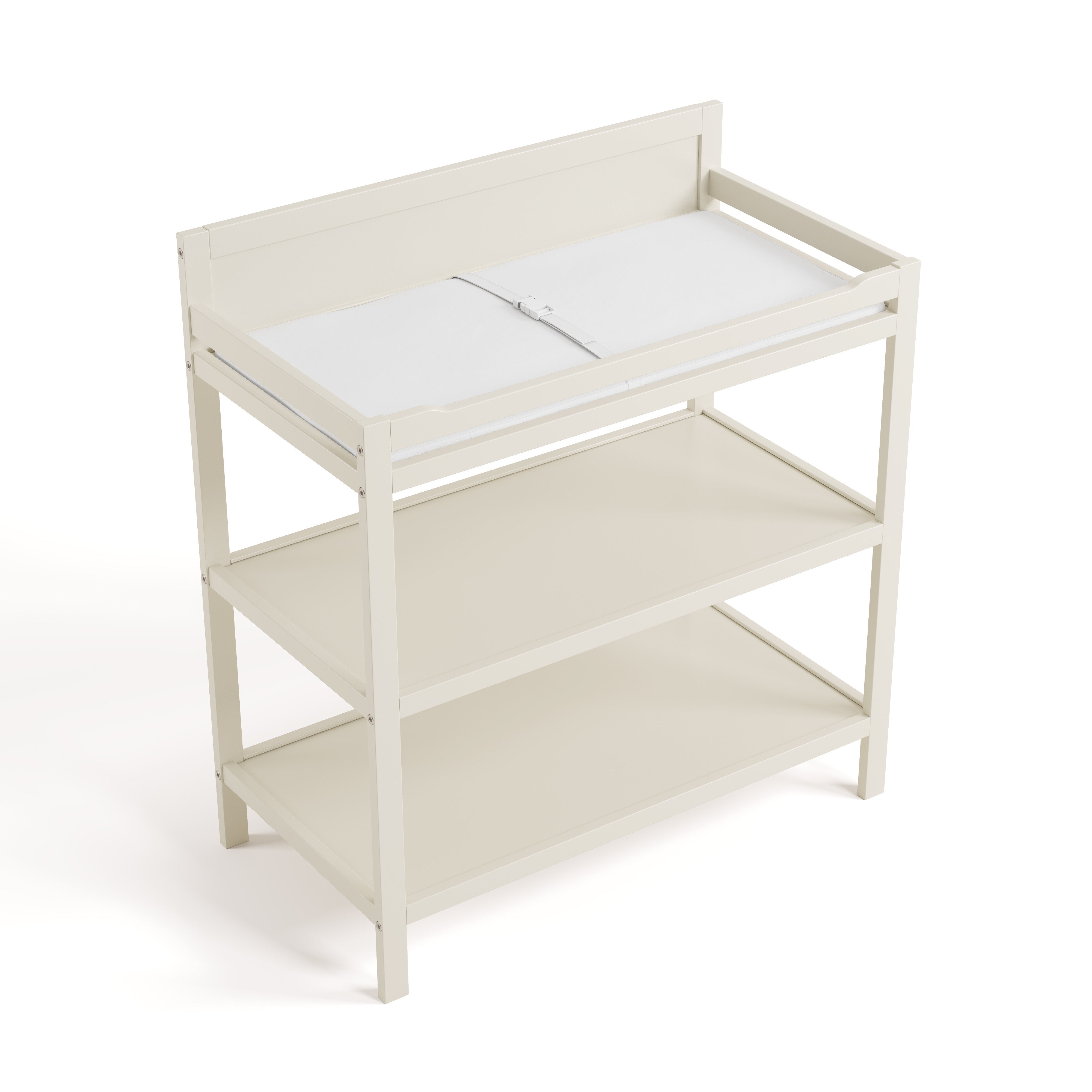 Top view of Alpine changing table in frosted oat