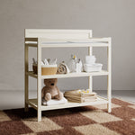 Alpine changing table in frosted oat in nursery