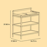 Alpine changing table drawing with dimensions