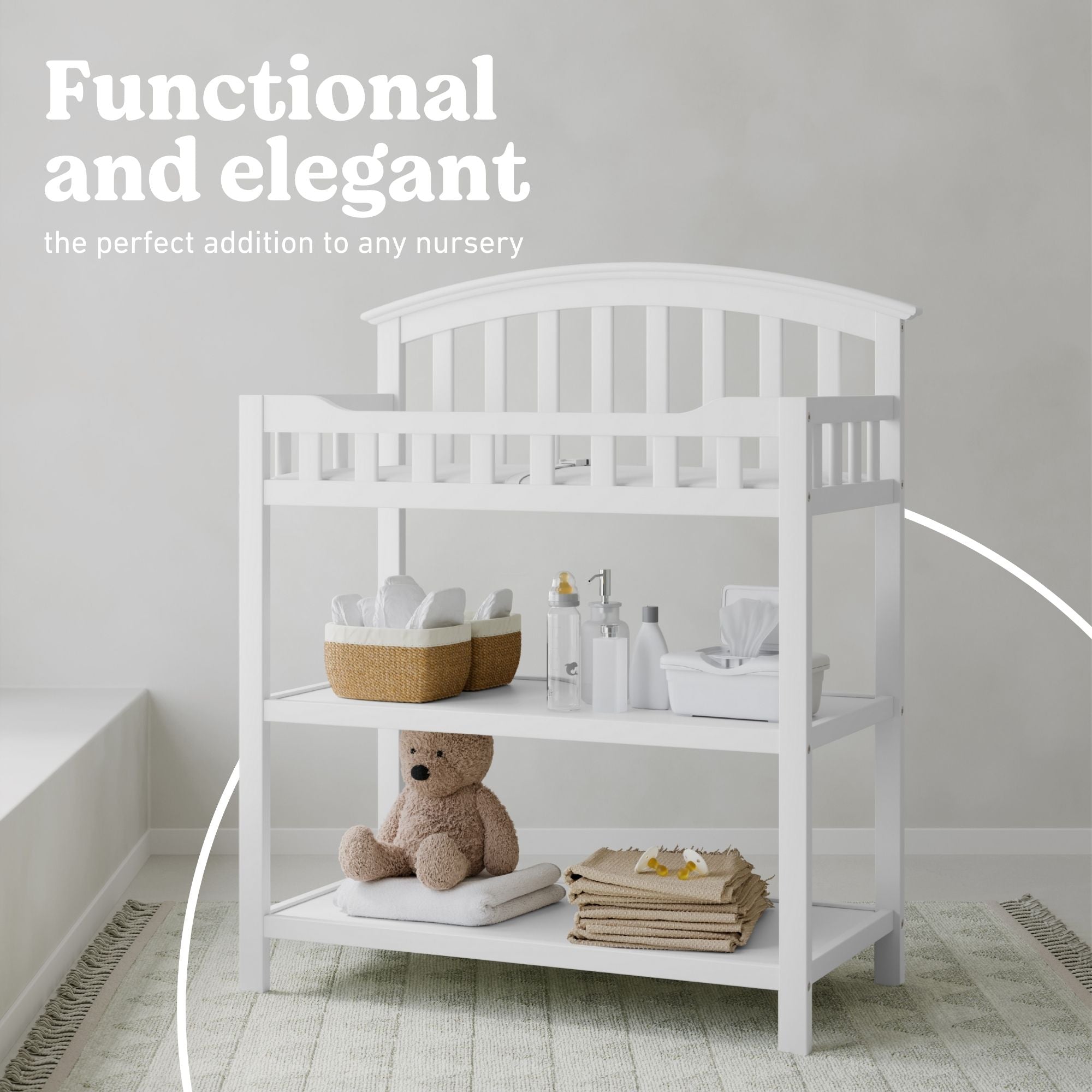 Graco white changing table callout