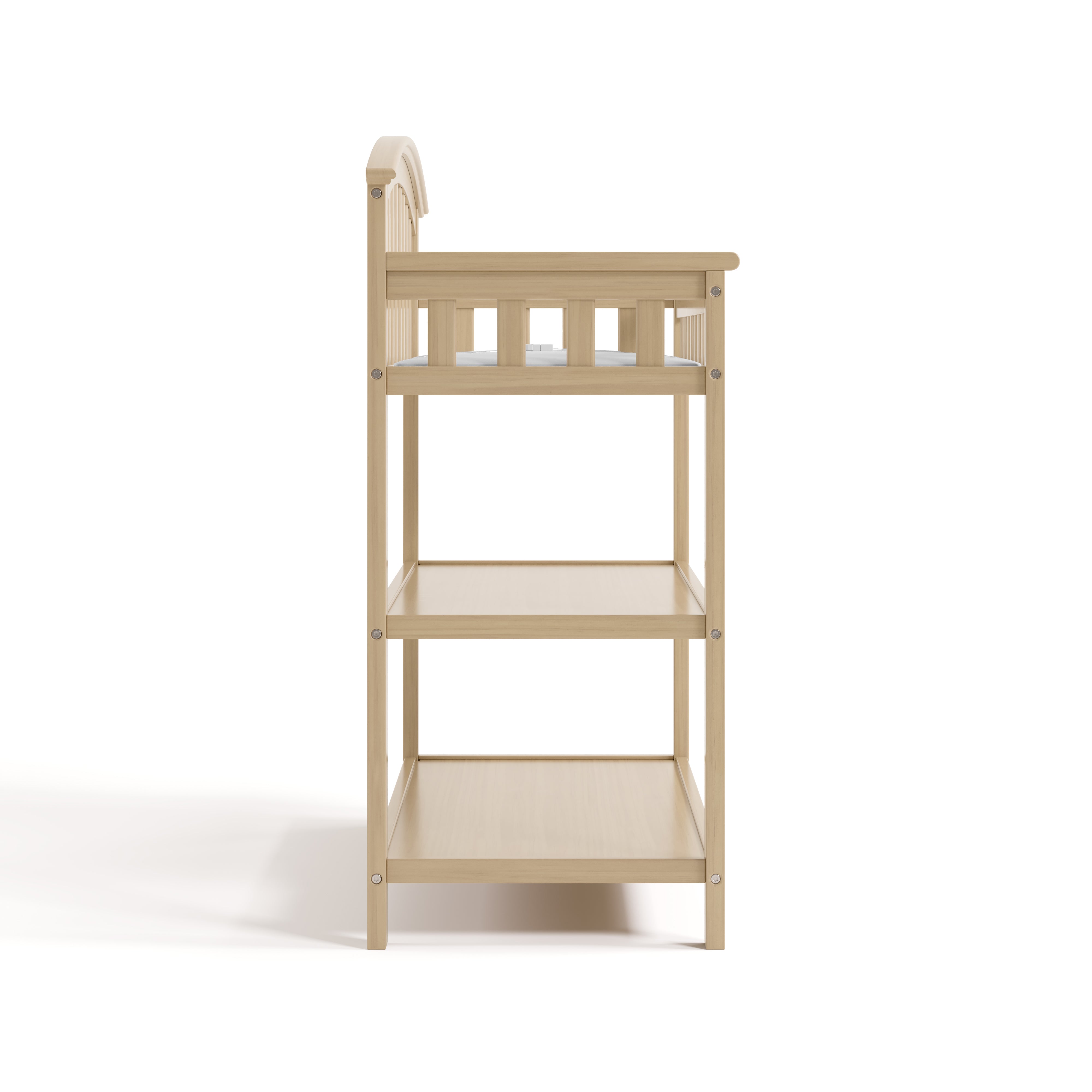 Graco driftwood changing table side view