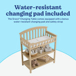 Graco driftwood changing table changing pad callout