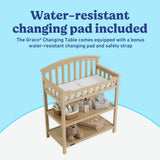 Graco driftwood changing table changing pad callout