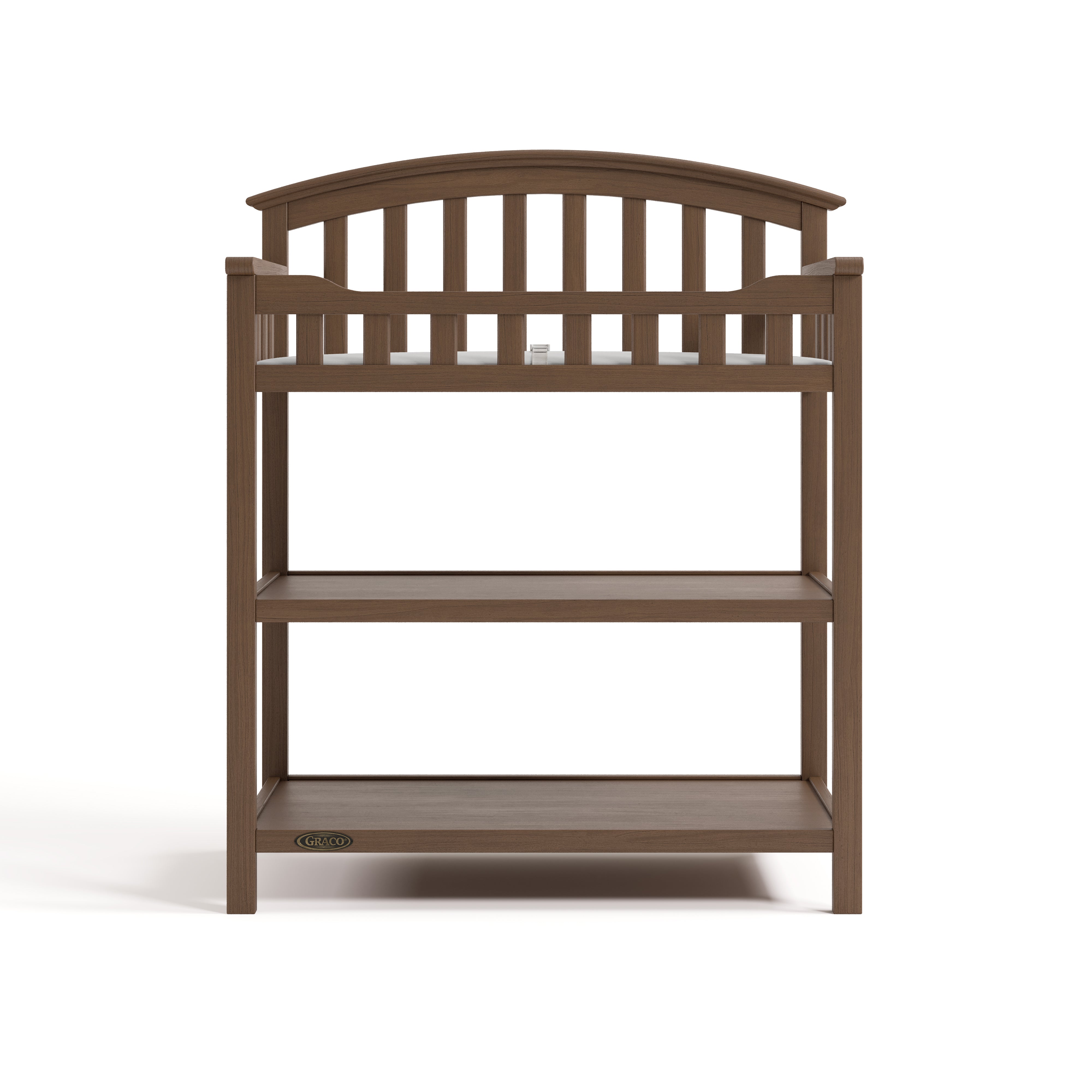 Graco hazelnut changing table front view
