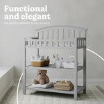Graco pebble gray changing table callout