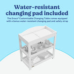 Graco white customizable changing table callout