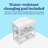 Graco white customizable changing table callout
