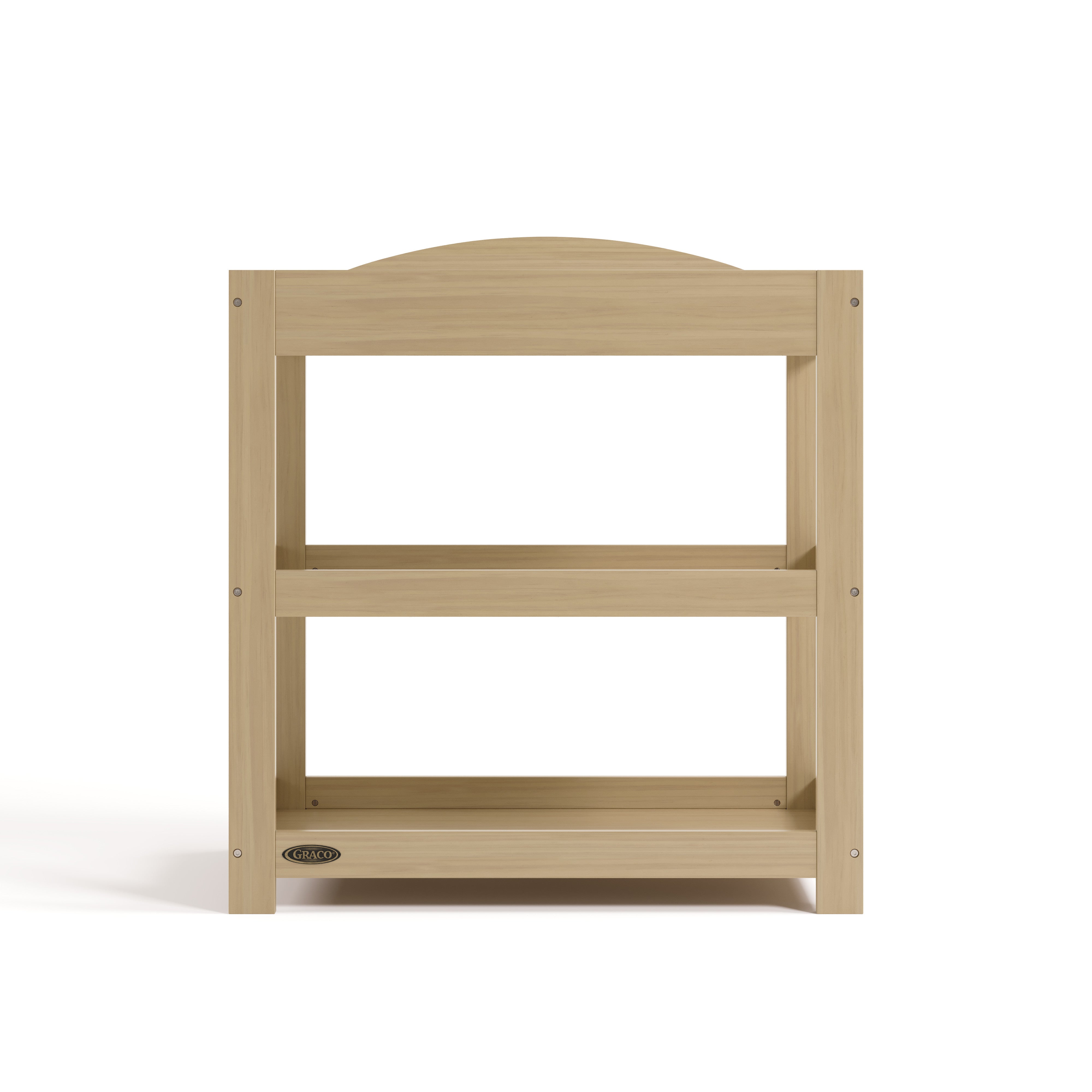 Graco driftwood customizable changing table front view