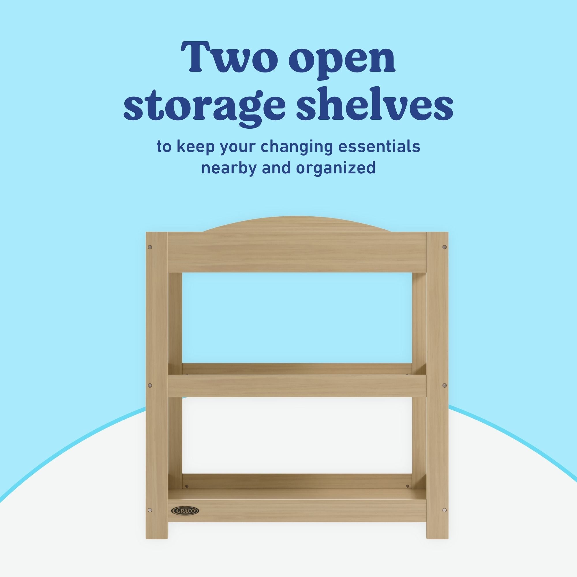 Graco driftwood customizable changing table callout