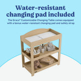 Graco driftwood customizable changing table callout