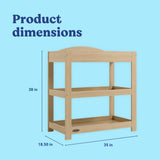 Graco driftwood customizable changing table callout