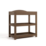 Graco hazelnut customizable changing table angle view