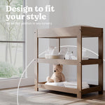 Graco hazelnut customizable changing table callout