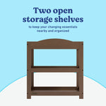 Graco hazelnut customizable changing table callout