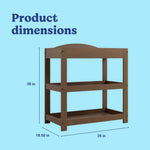 Graco hazelnut customizable changing table callout