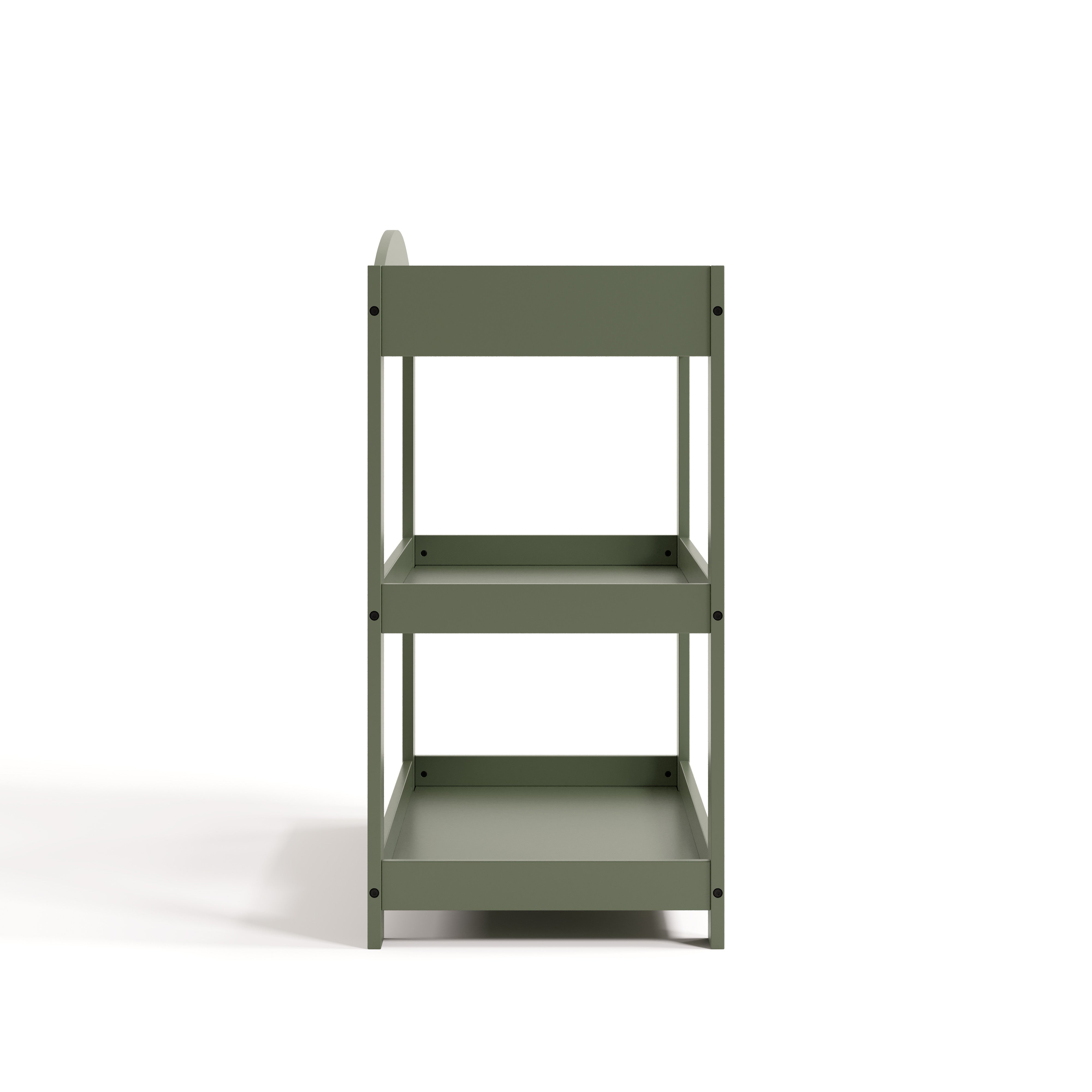 Graco olive customizable changing table side view