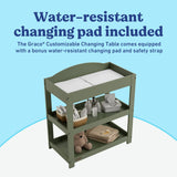 Graco olive customizable changing table callout