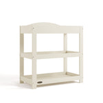 Graco frosted oat customizable changing table angle view