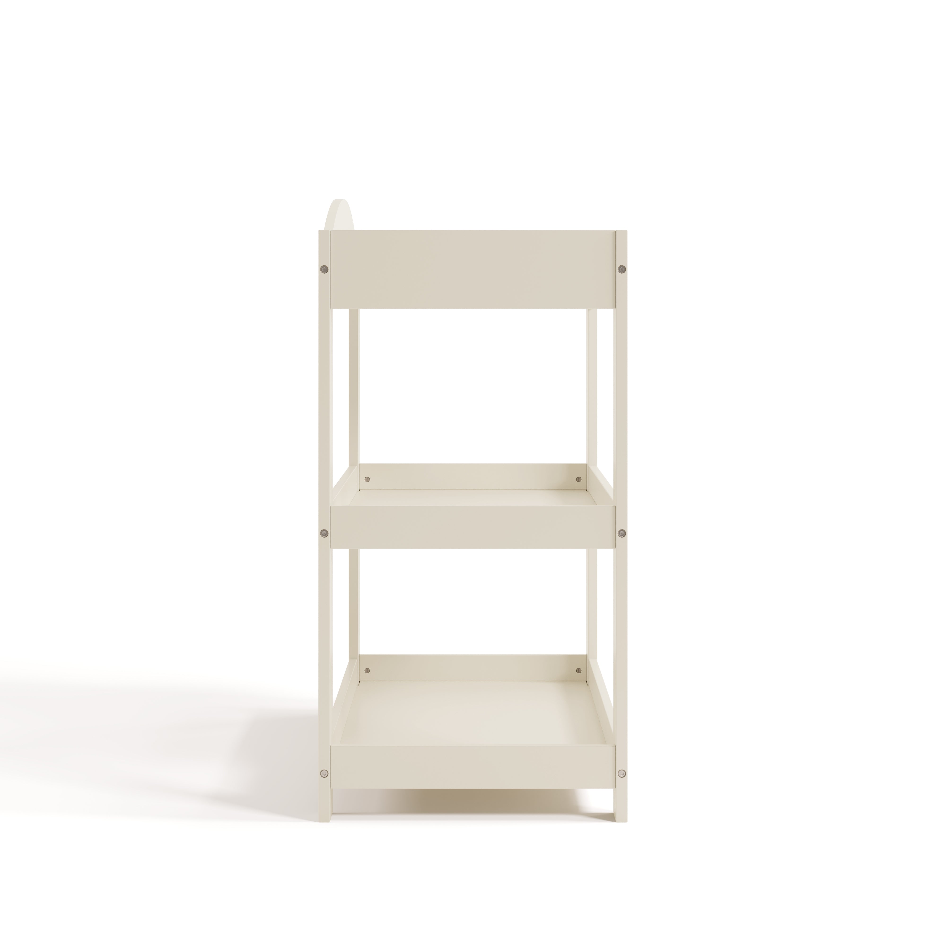 Graco frosted oat customizable changing table side view