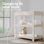 Graco frosted oat customizable changing table callout