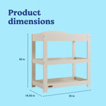 Graco frosted oat customizable changing table callout