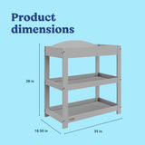 Graco pebble gray customizable changing table callout