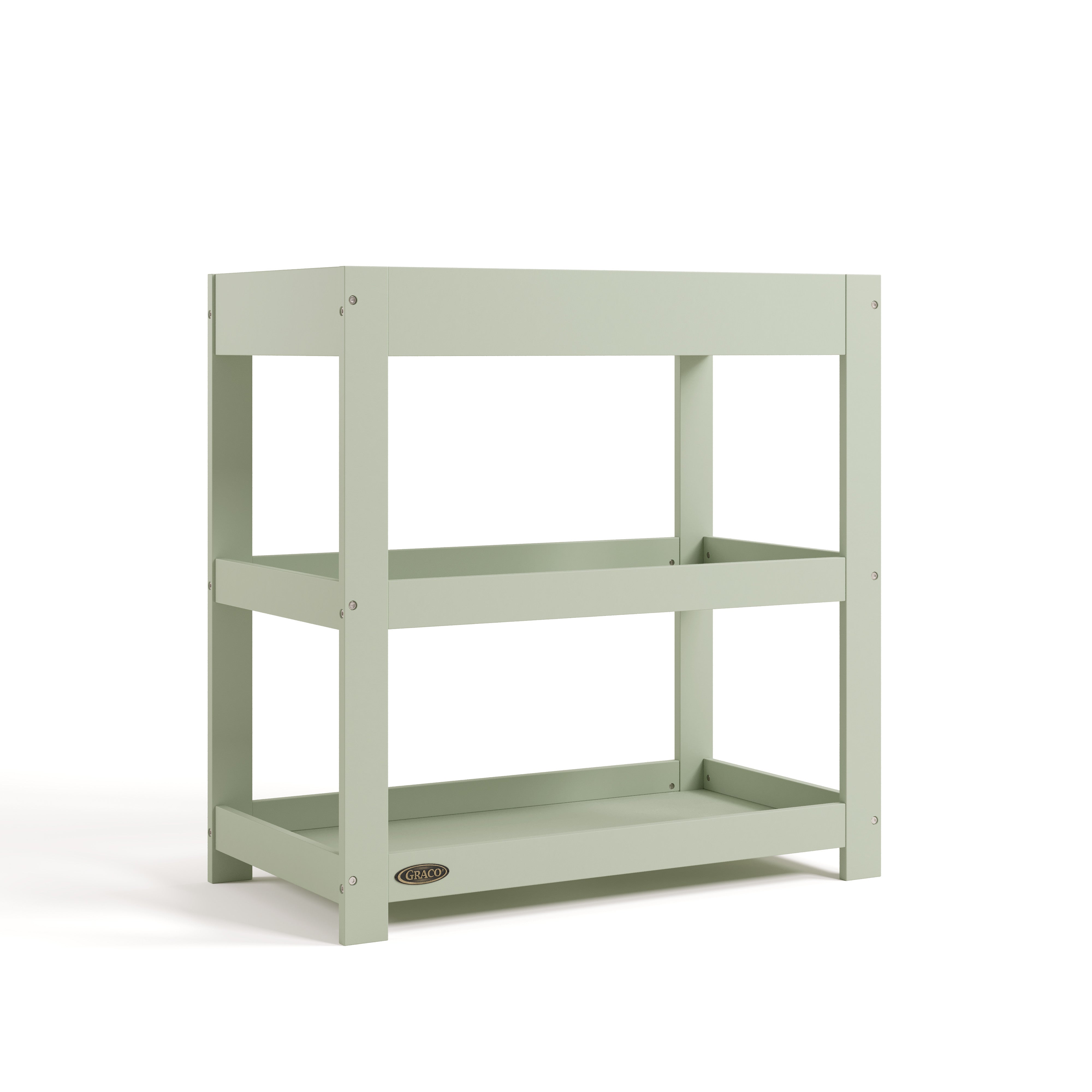 Graco sage customizable changing table with flat headboard angle view