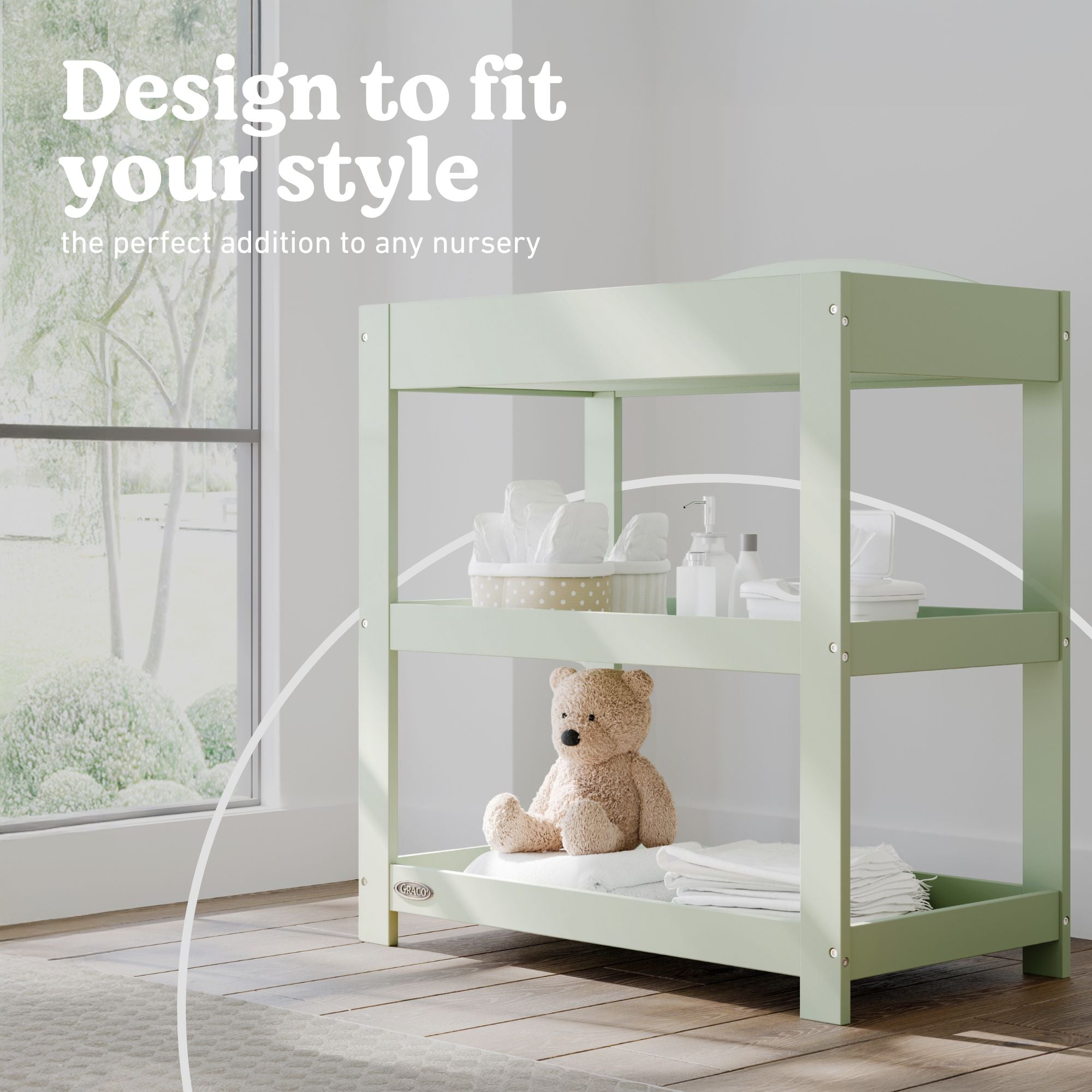 Graco sage customizable changing table callout