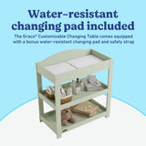 Graco sage customizable changing table callout