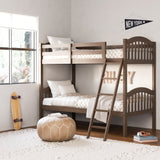 longhorn hazelnut twin over twin bunk bed in kids room