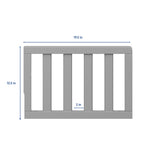 pebble gray toddler safety guardrail with dimensions