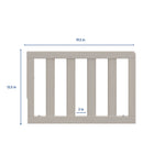 brushed fog toddler safety guardrail with dimensions