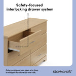 Brookside driftwood 6 drawer dresser interlocking drawer callout