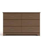 Brookside hazelnut 6 drawer dresser front view