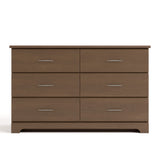 Brookside hazelnut 6 drawer dresser front view