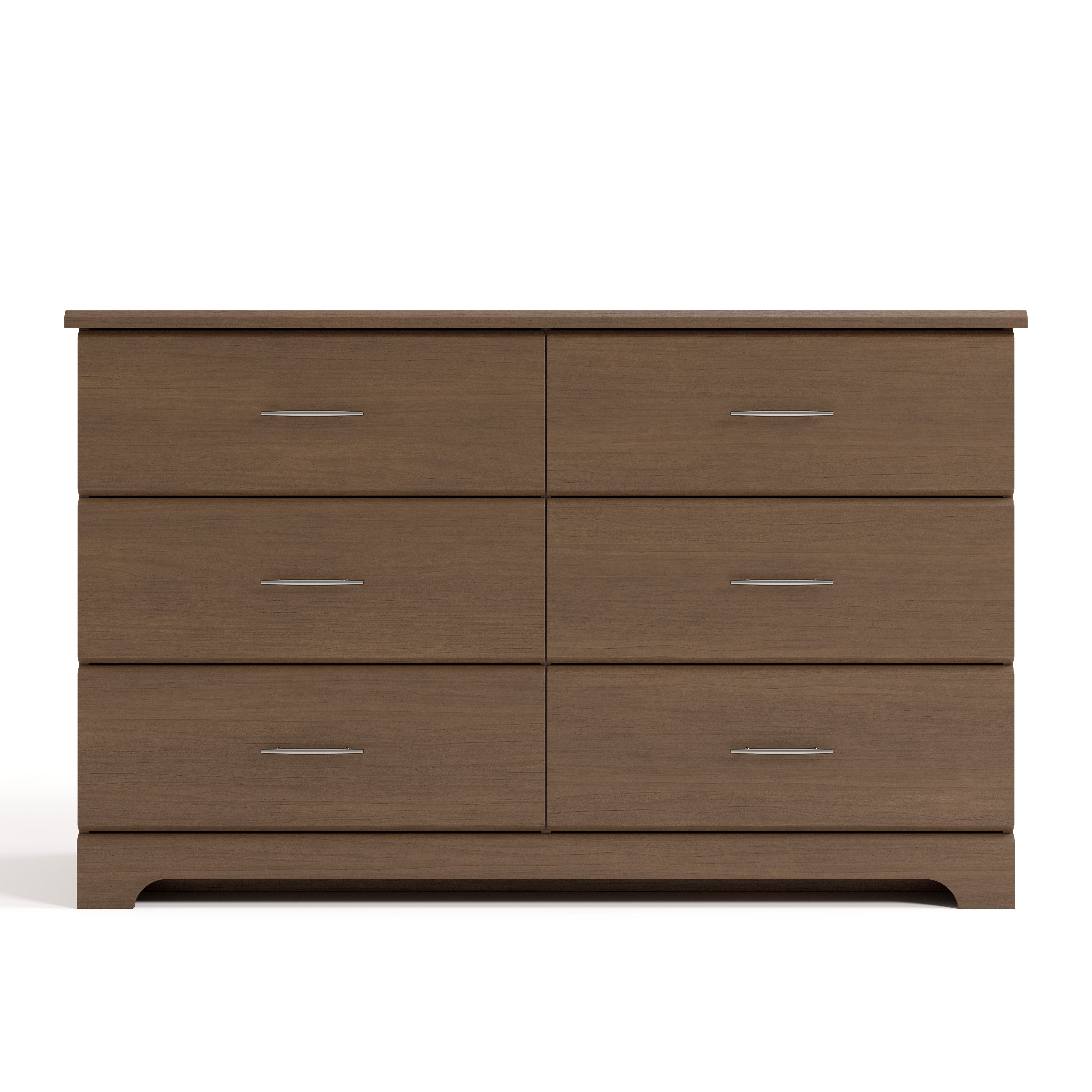 Brookside hazelnut 6 drawer dresser front view