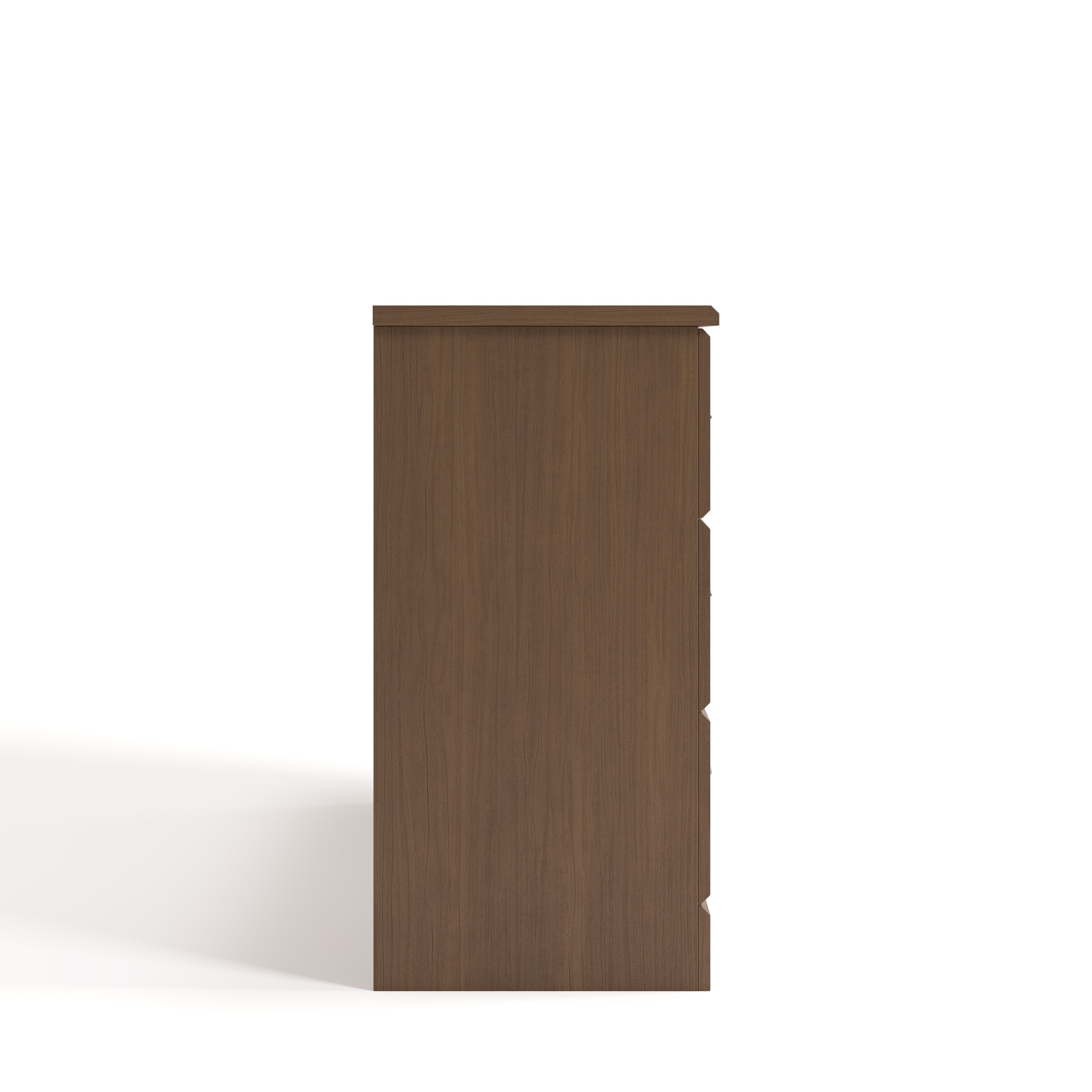 Brookside hazelnut 6 drawer dresser side view